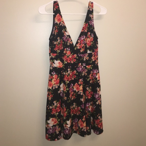 Black floral dress