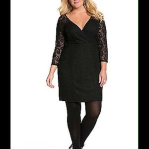 Black Lace Illusion Dress
