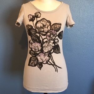J. Crew graphic textured jersey bouquet tee