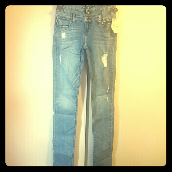 Super hot high wasted skinny jeans, stylish ripped