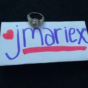 Beautiful simulated diamond 925 silver ring