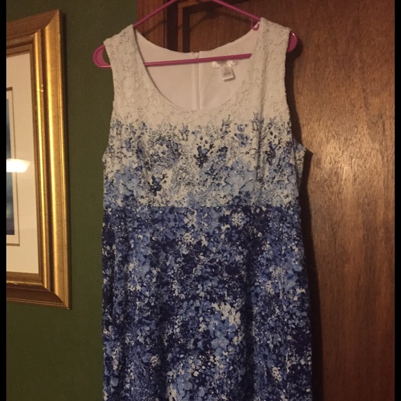 Motherhood Maternity Blue and White Dress