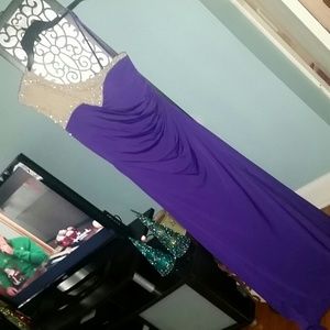 Beautiful purple formal. One shoulder with jewels.