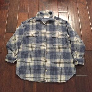 Heavyweight flannel look wool shirt
