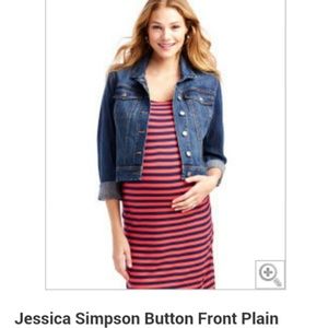 Denim maternity jacket