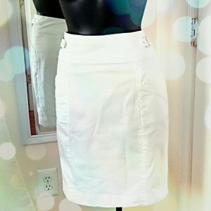 Calvin Klein White Pencil Skirt