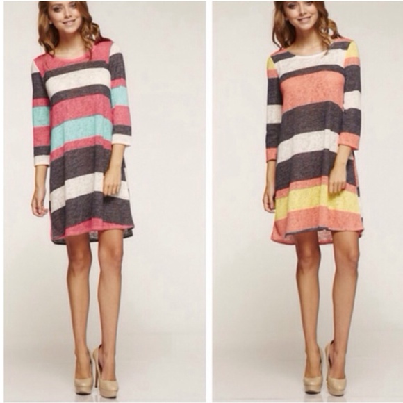 Dresses & Skirts - Striped Colorblock Dress