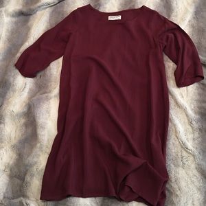 American Apparel dark maroon/brown tunic dress