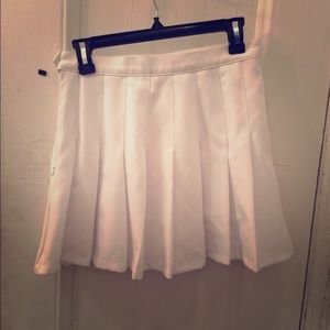 American Apparel White Tennis Skirt