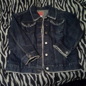 Cropped Isaac Mizrahi denim jacket