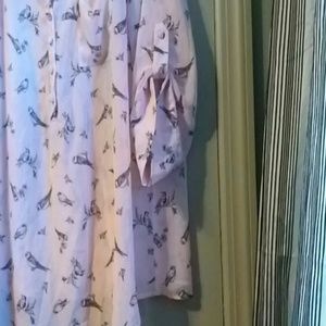 Pink bird button down