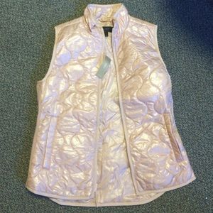 J crew blush layering vest with primaloft.
