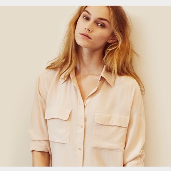 Equipment Tops - {Equipment} slim signature In Nude