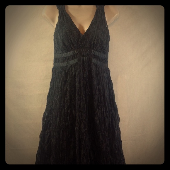 The limited smokey gray lace dress