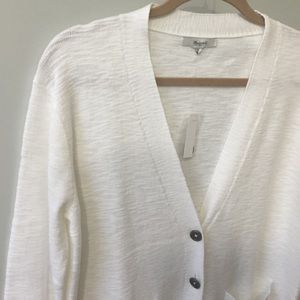 White Madewell Cardigan Sweater