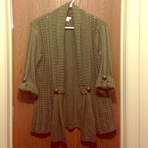 Olive Green Cardigan Sweater