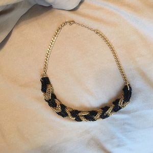 Forever 21 Black and Gold Chunky Necklace