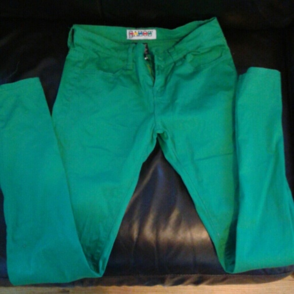 Green Jean pants
