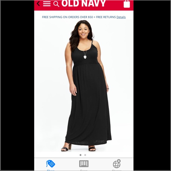 Old Navy Black Empire Waist Maxi Dress