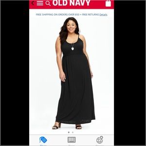 Old Navy Black Empire Waist Maxi Dress
