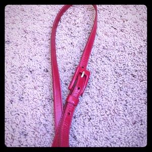 Red skinny belt