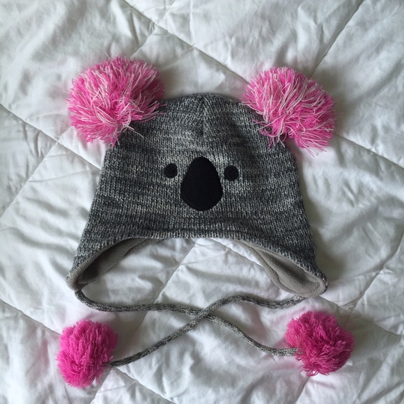 Claire's Koala PomPom Knit Hat