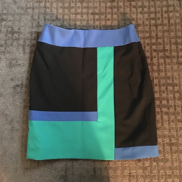 Color Blocked Pencil Skirt