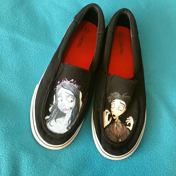 HAND PAINTED COSTUME CORPSE BRIDE SHOES!