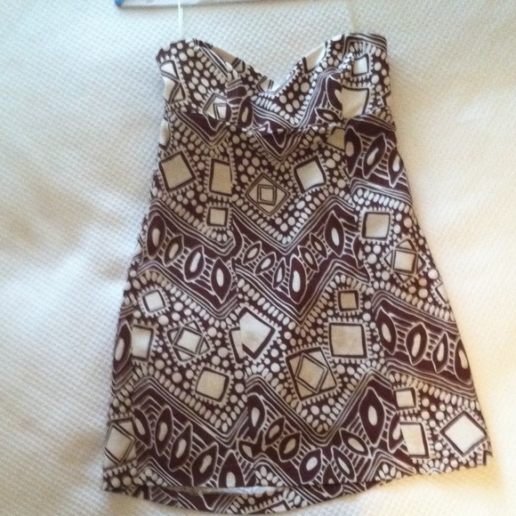 Tibi size 4 brown and white silk dress - Picture 1 of 3