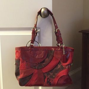 Authentic Red Coach purse