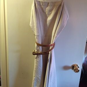 Khaki Seersucker Summer Dress/Size 16 CLEARANCE!!!