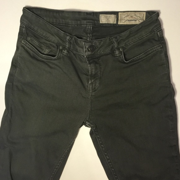 All Saints army green super skinny jeans
