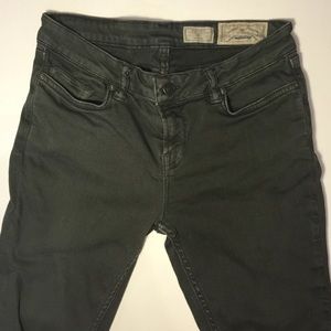 All Saints army green super skinny jeans