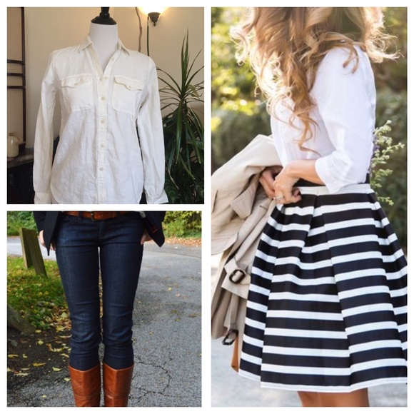 Ralph Lauren 100% Linen Button Up Blouse