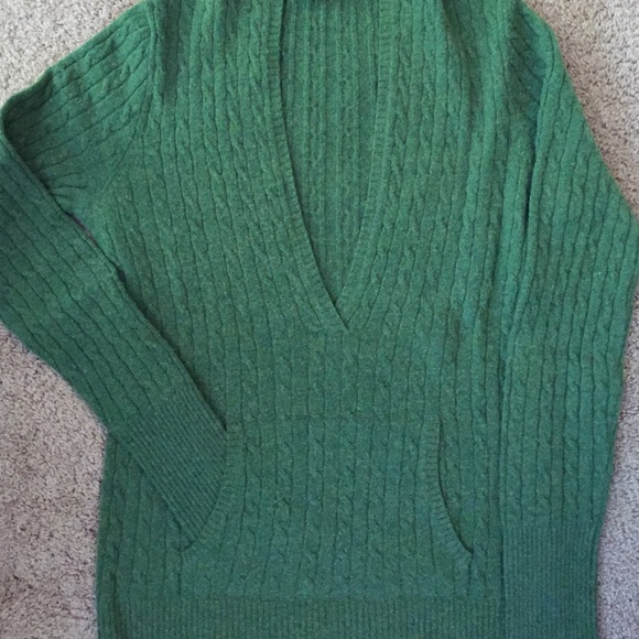 JCrew Green Hooded Sweater - Picture 2 of 2