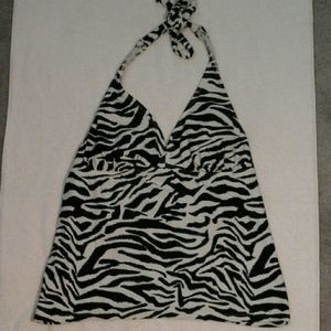 Zebra-print Bathing Suit Top