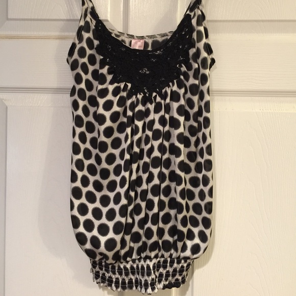 Silky polka dot tank