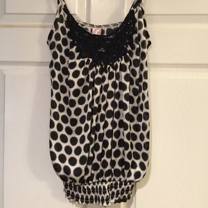 Silky polka dot tank