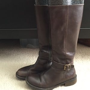 J. Crew classic brown flat knee high boots!