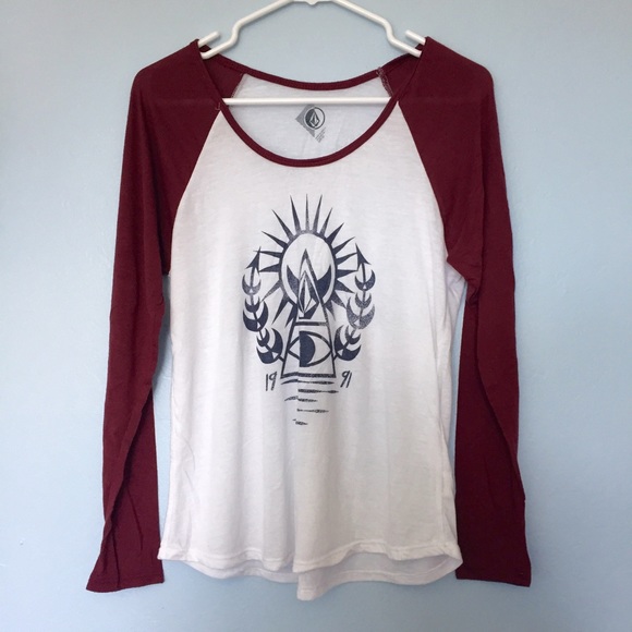 🌟Sold on Merc🌟 Volcom Graphic Baseball Tee - Picture 1 of 2