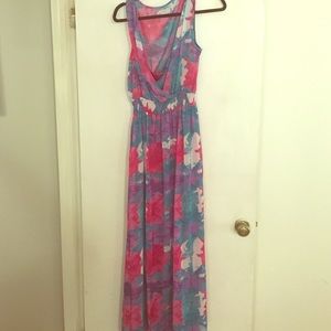 Multi color breezey maxi. Size 14