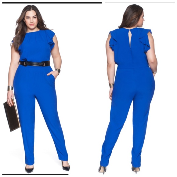 Blue statement jumpsuit (black belt NOT included).