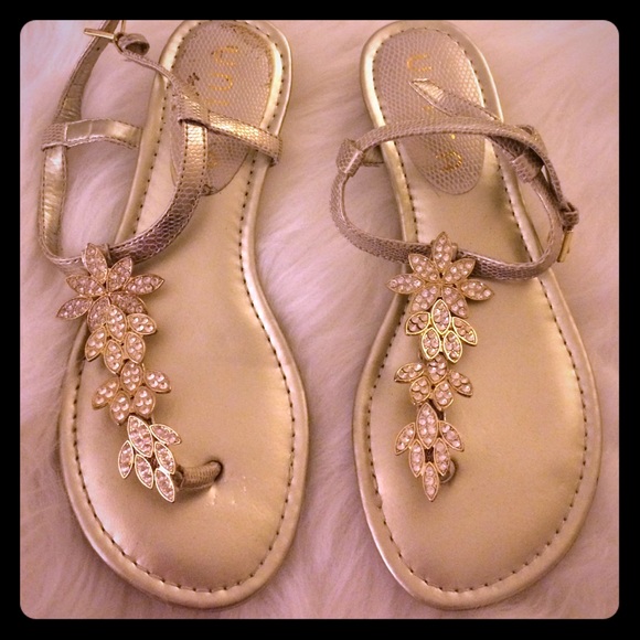 Embellished Thong Sandals