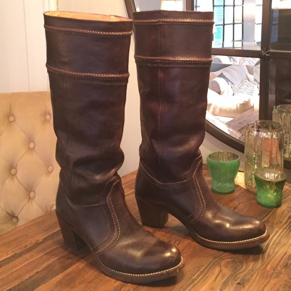 Sold !! FRYE  Jane 14 L , mahogany/dark brown
