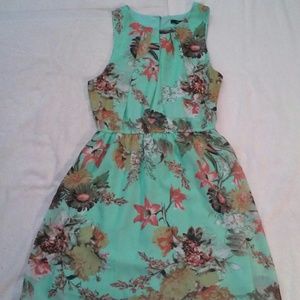 Flower Print Sleeveless Dress