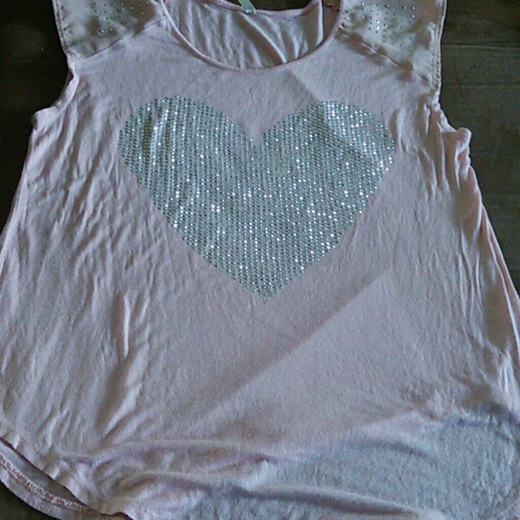 Sparkly sequined heart shirt