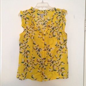 MOVING! Final price! Yellow floral blouse