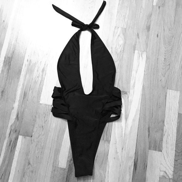 Low cut Backless monokini/bodysuit