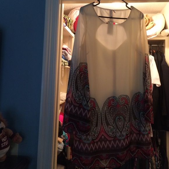 Tunic size large pink owl NWT