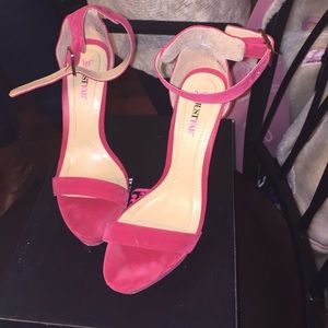 Pink/ coral Bellagio one strap heels